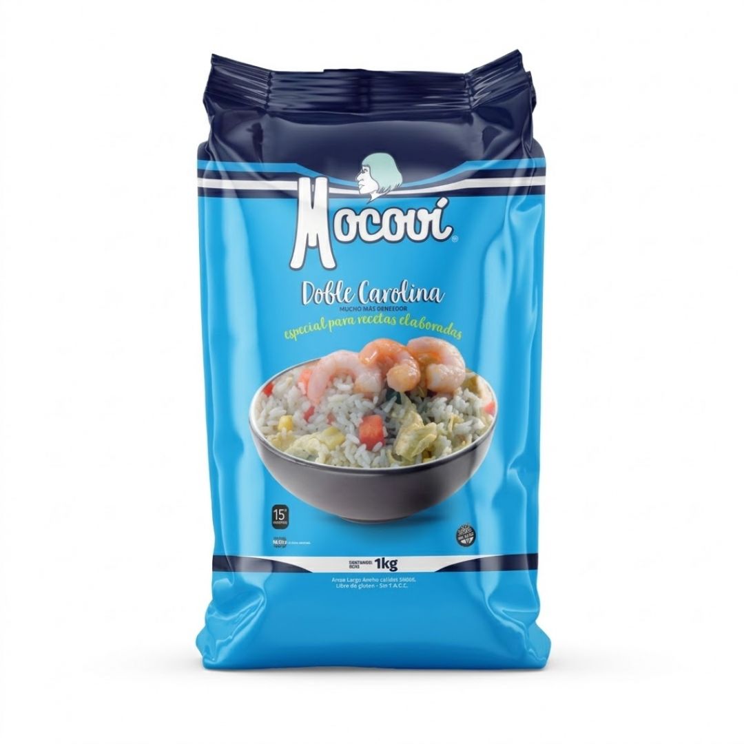 ARROZ DOBLE CAROL X 1KG MOCOVI SIN TACC